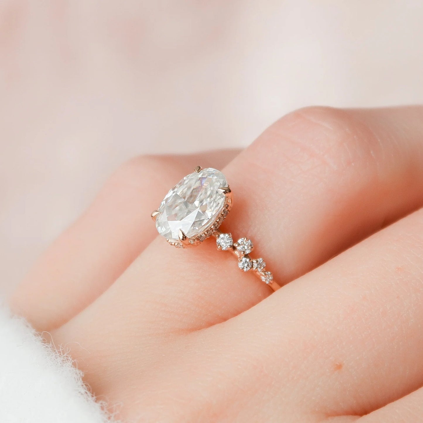 2.0CT Emerald Cut Moissanite or Lab Grown Diamond Solitaire Engagement Ring | Classic 14K White Gold Wedding Ring (Copy)