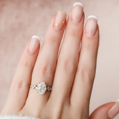 2.0CT Emerald Cut Moissanite or Lab Grown Diamond Solitaire Engagement Ring | Classic 14K White Gold Wedding Ring (Copy)