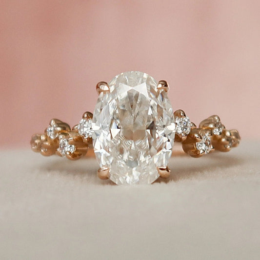 2.0CT Emerald Cut Moissanite or Lab Grown Diamond Solitaire Engagement Ring | Classic 14K White Gold Wedding Ring (Copy)