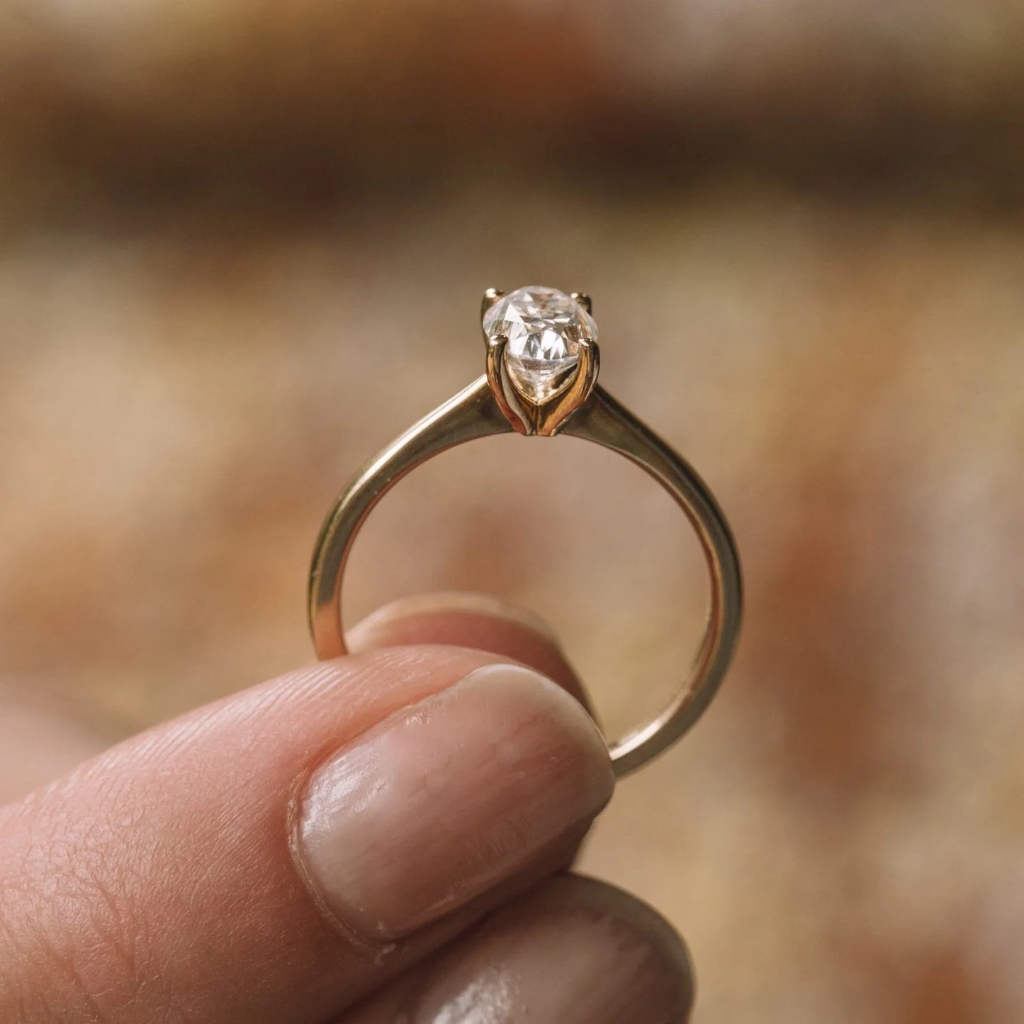 2.50CT Oval Solitaire Moissanite Engagement Ring | Classic 14K Gold Solitaire Bridal Ring