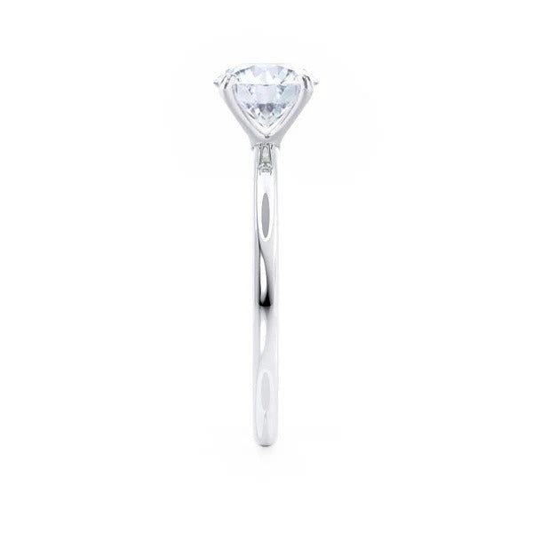 Oval Cut Moissanite Solitaire Engagement Ring – 2 CT Classic Ring in Silver or 14K White Gold Ring