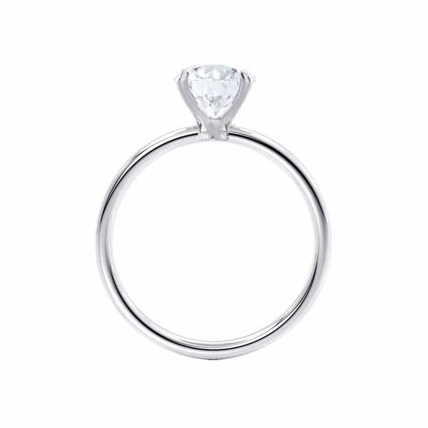 Oval Cut Moissanite Solitaire Engagement Ring – 2 CT Classic Ring in Silver or 14K White Gold Ring