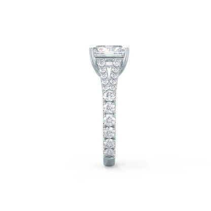2.5 CT Pear Cut Moissanite Engagement Ring – Split Shank 14K Solid Gold Teardrop Ring for Her