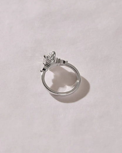 2.5 CT Oval Cut Moissanite or Lab Grown Diamond Cluster Engagement Ring – Solid Gold Custom Ring