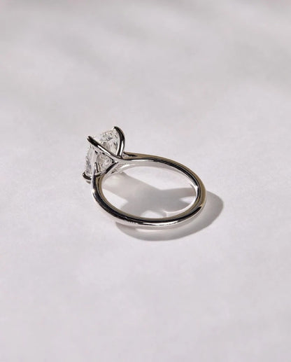 2.5 CT Elongated Cushion Cut Moissanite Solitaire Engagement Ring – 14K Solid Gold Ring