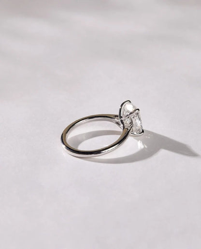 2.5 CT Elongated Cushion Cut Moissanite Solitaire Engagement Ring – 14K Solid Gold Ring